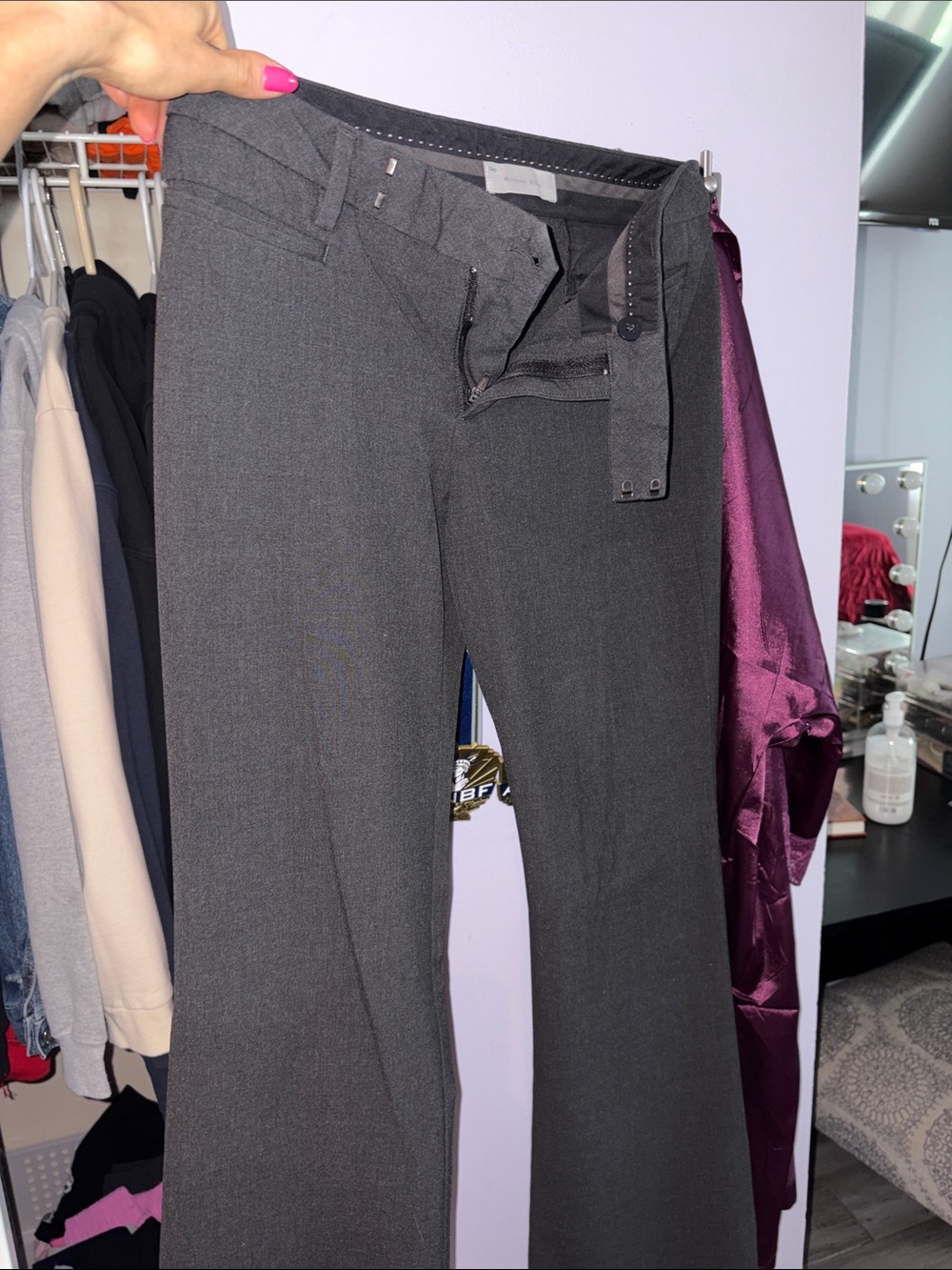 GAP Men's Dark Gray Dress Pants - Straight Leg